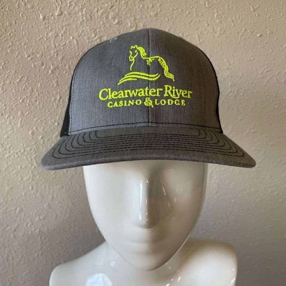 Clearwater River Casino and Lodge Snap Back Mesh Cap EUC